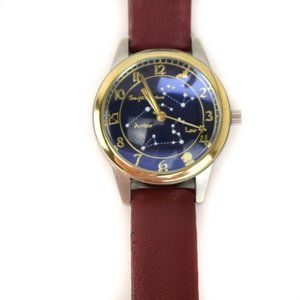 DEEP DYED: Red, Leather Constellations Watch